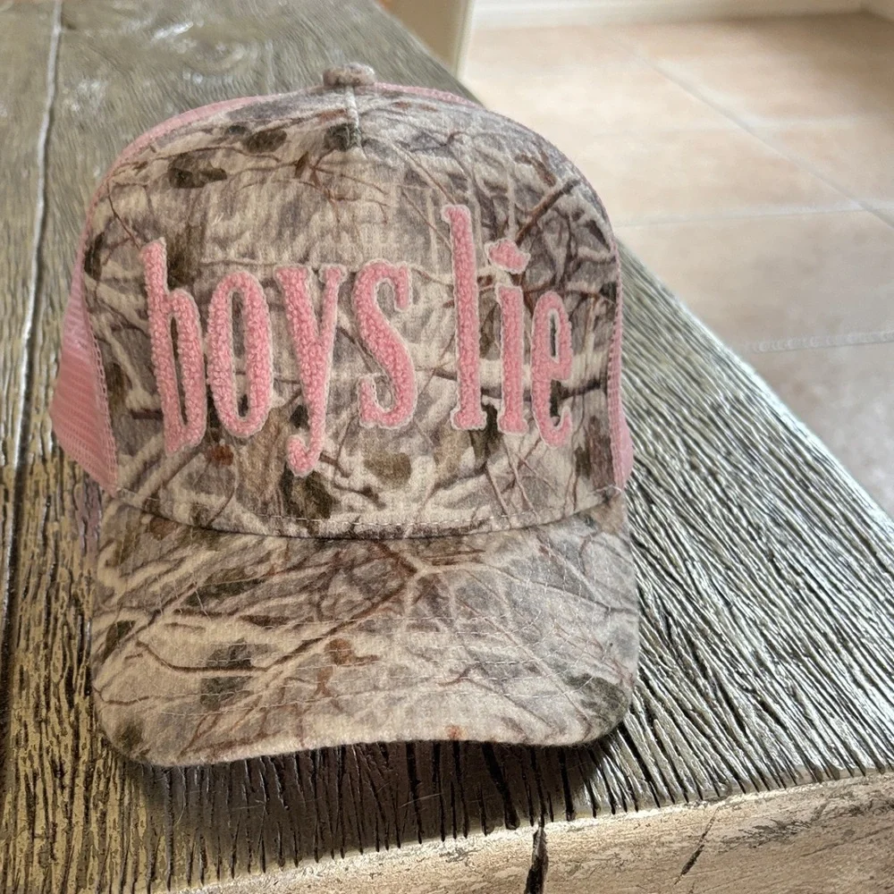 Boys Lie Pink Camo Trucker Hat